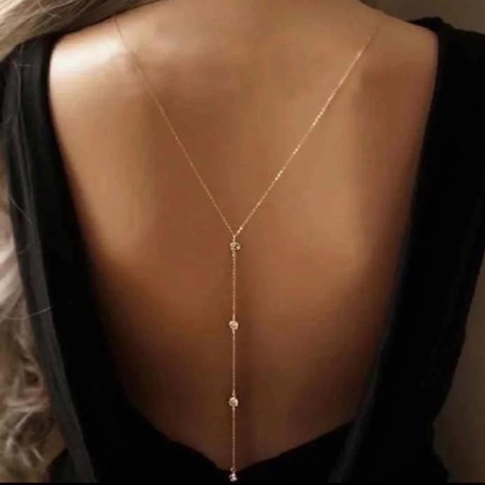 Gold Tone Backdrop Necklace
